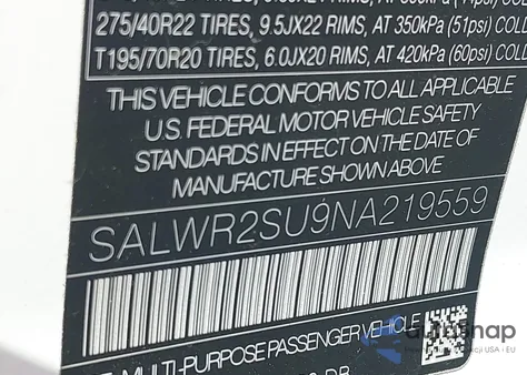 2022 Land Rover Range Rover Sport Hse Silver Edition Mhev z USA, uszkodzony, nr VIN SALWR2SU9NA219559